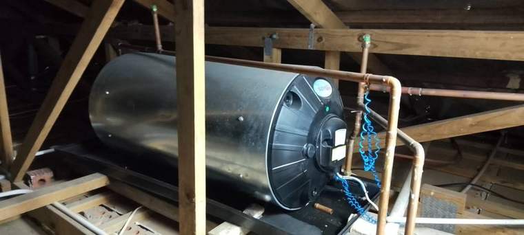 Roof-space geyser installation by Dudley's Plumbers
